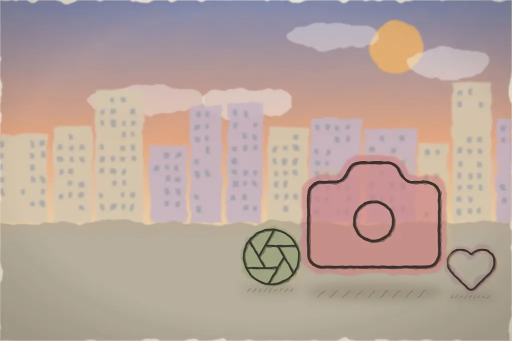 Fotograf la apus, pe străzile Sibiului vechi (ilustrație)